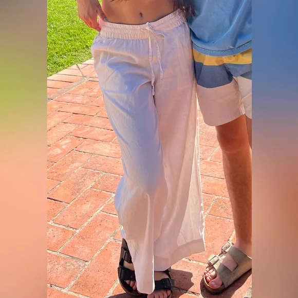 Flowy white summer pants - Picture 2 of 2